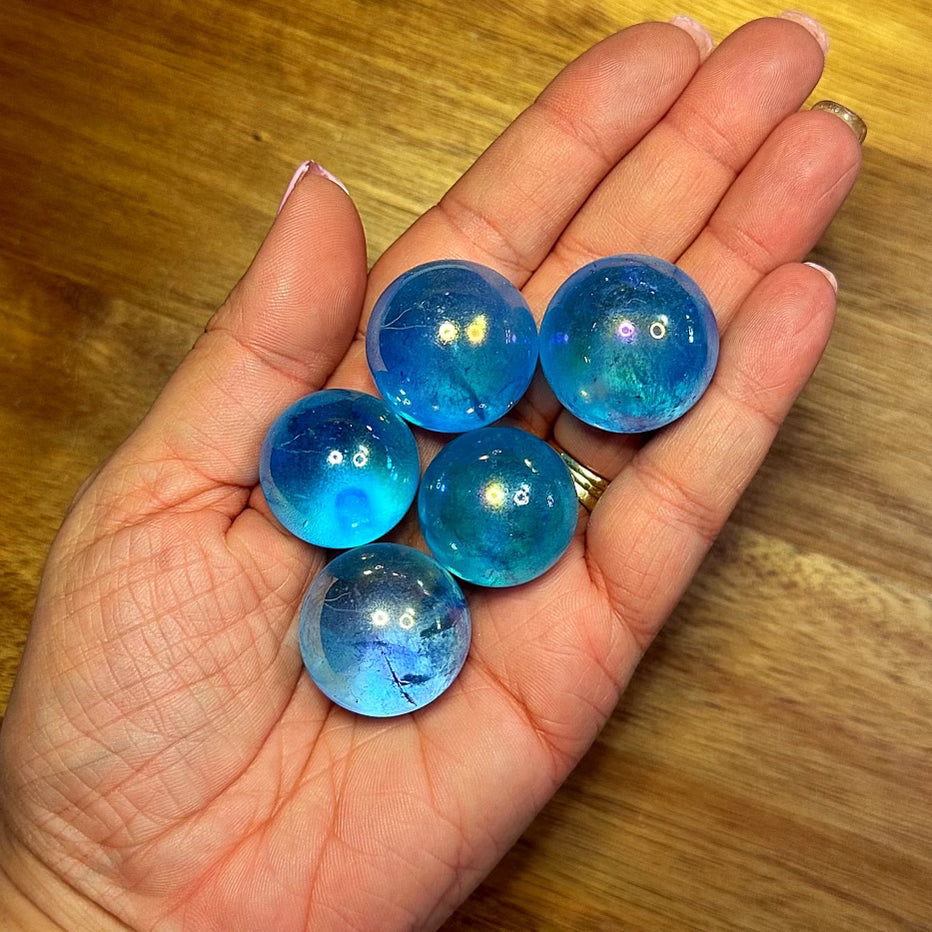 Blue Aura Quartz Mini Sphere